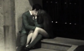 Street Voyeur Finds A Wild Couple Sharing Passionate Kisses