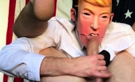Masked Amateur Guy Deepthroats His Own Meat Pole On Webcam
