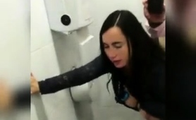 Hot Teen Fucked Doggystyle By Her Stepdad In A Public Toilet