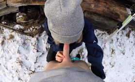 Deep Blowjob Leading To A Good Doggystyle Fucking Outdoors