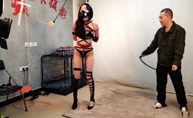Sexy Chinese Girl Bound, Gagged And Spanked In Bdsm Training