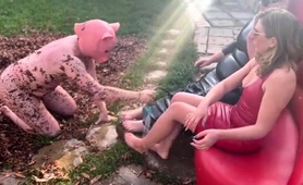 Foot Slave Being Taught Servitude And Obedience Outdoors