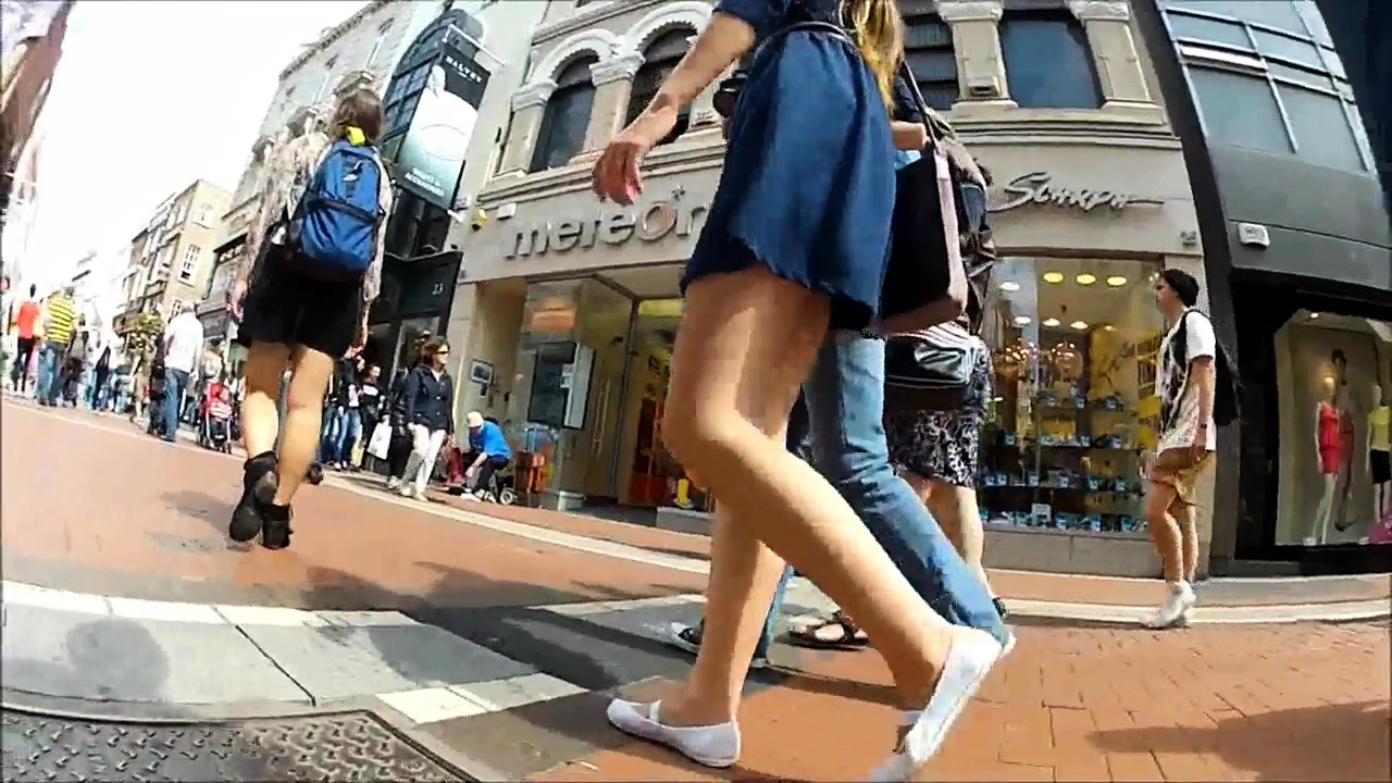 Beautiful European Teen With Wonderful Legs Voyeur Upskirt Video at Porn Lib