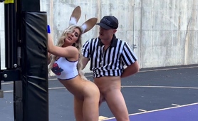 Stunning Cheerleader Fucked Hard Doggystyle By Referee
