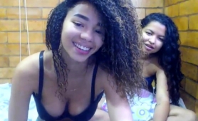 Two Gorgeous Ebony Teens Indulge In Lesbian Love On Webcam